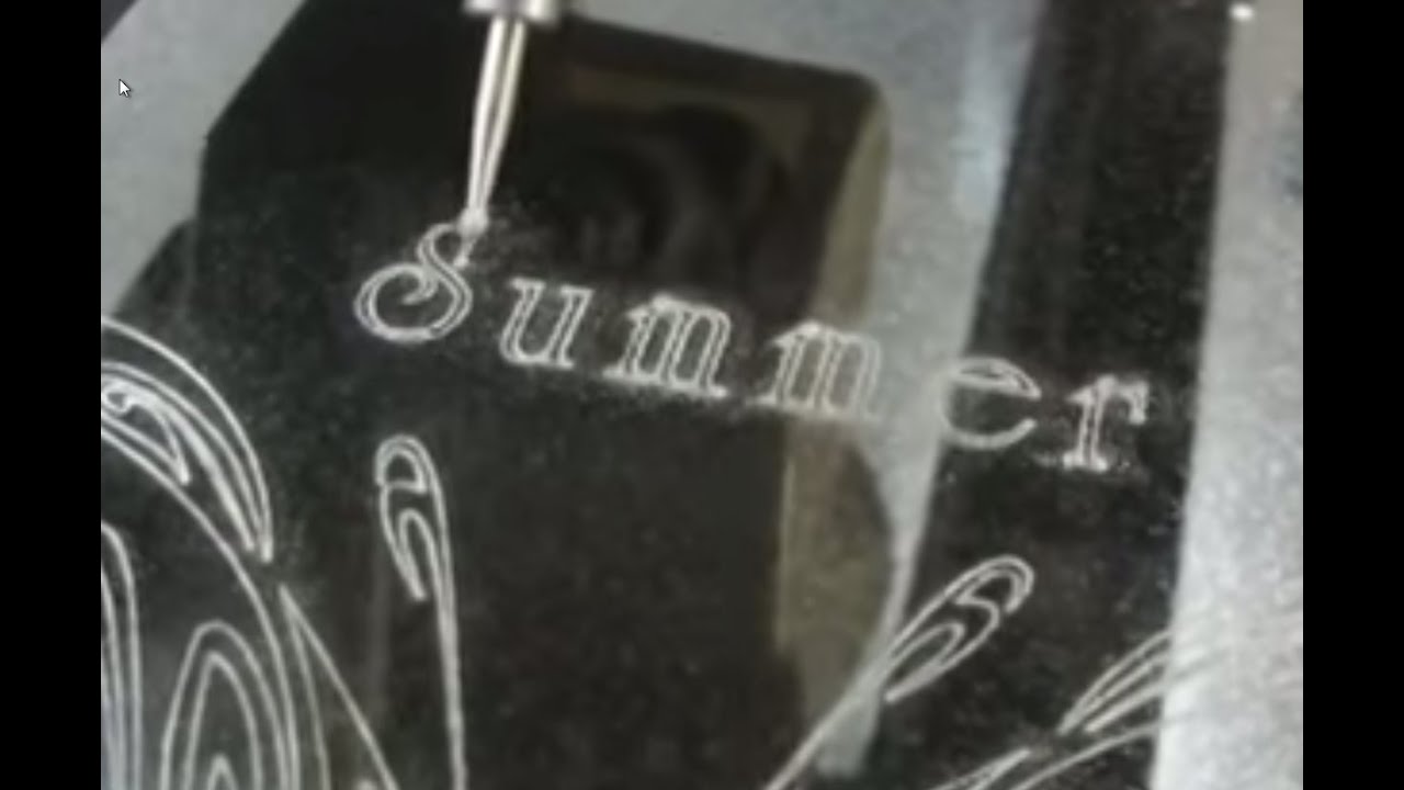 CNC Gravuren Photos Bilder Schriften Granit Glas / Highspeed glass granite engraving engraver