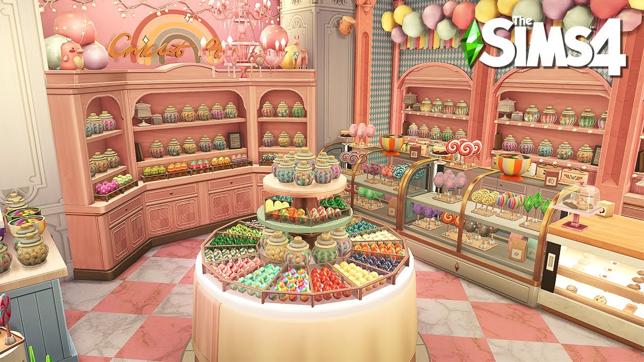 Fancy Candy Shop | The Sims4 Stop Motion Build | NoCC |【シムズ４建築】