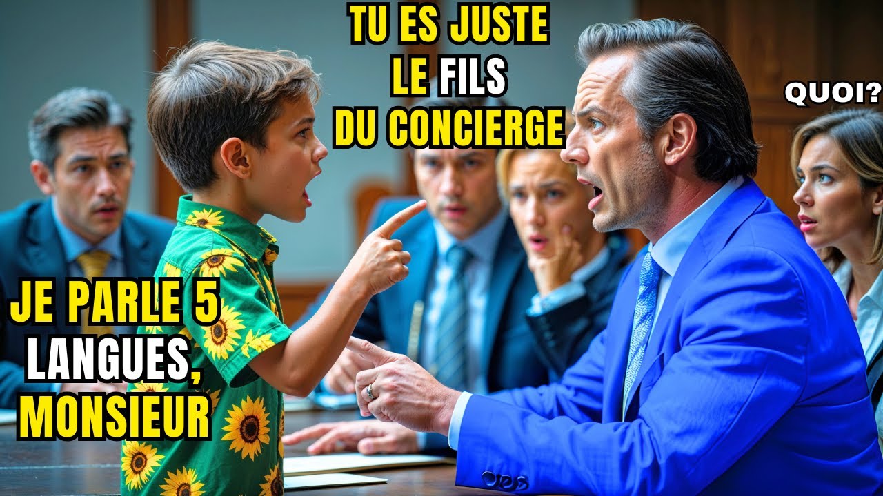 Je parle 5 langues, dit fièrement le fils du concierge... Le millionnaire rit, mais se figea quand..