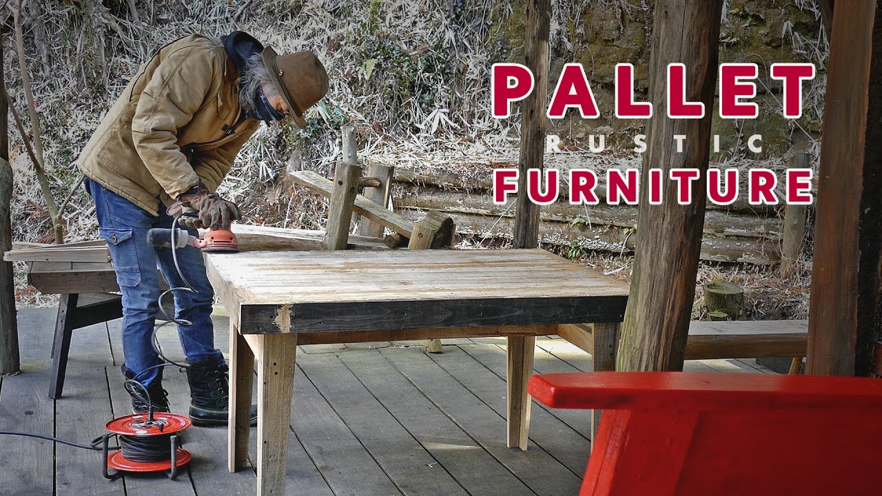 Making a rustic table out of scrap pallet wood.