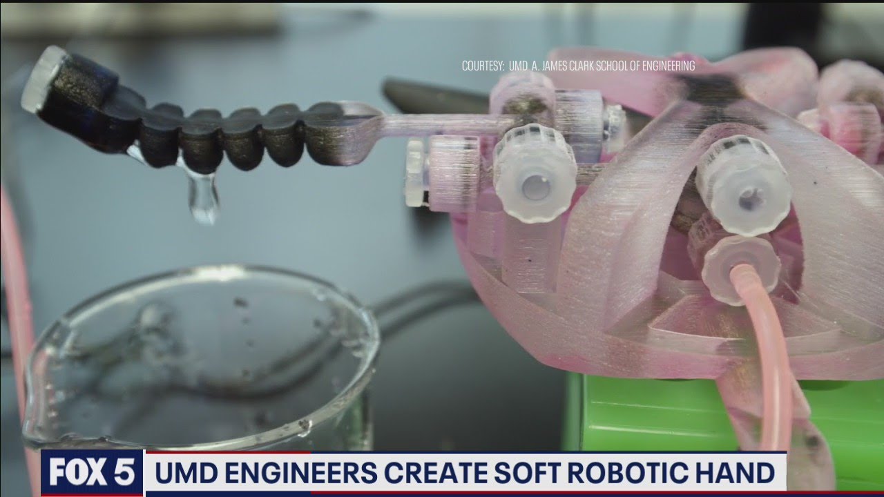 University of Maryland engineers create 3-D soft robotic hand