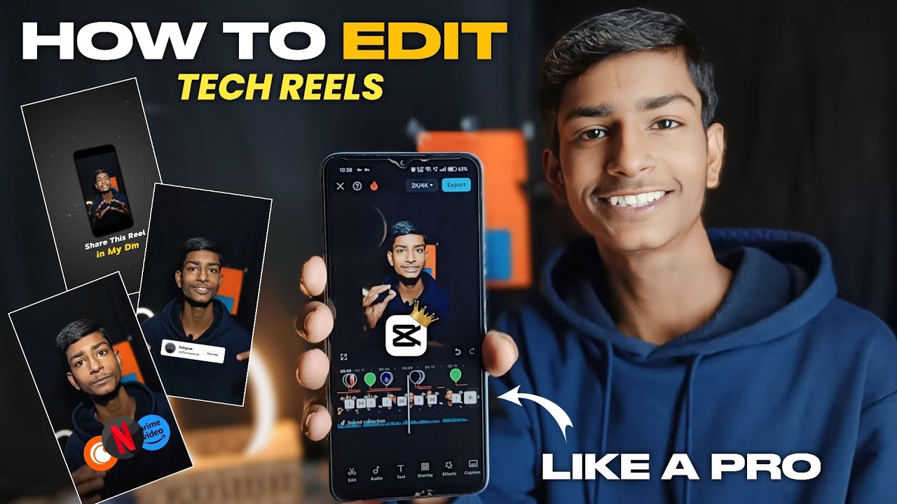 How To Edit Tech Reels on your Phone - Capcut Editing tutorial