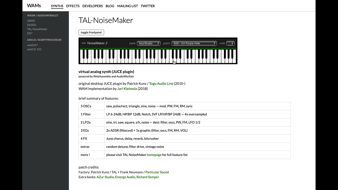 Tal Noisemaker (Demo, No Talking)