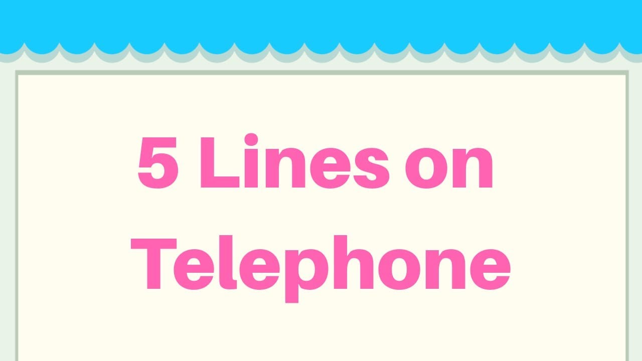 Telephone 5 Lines in English || Short 5 Lines on Telephone