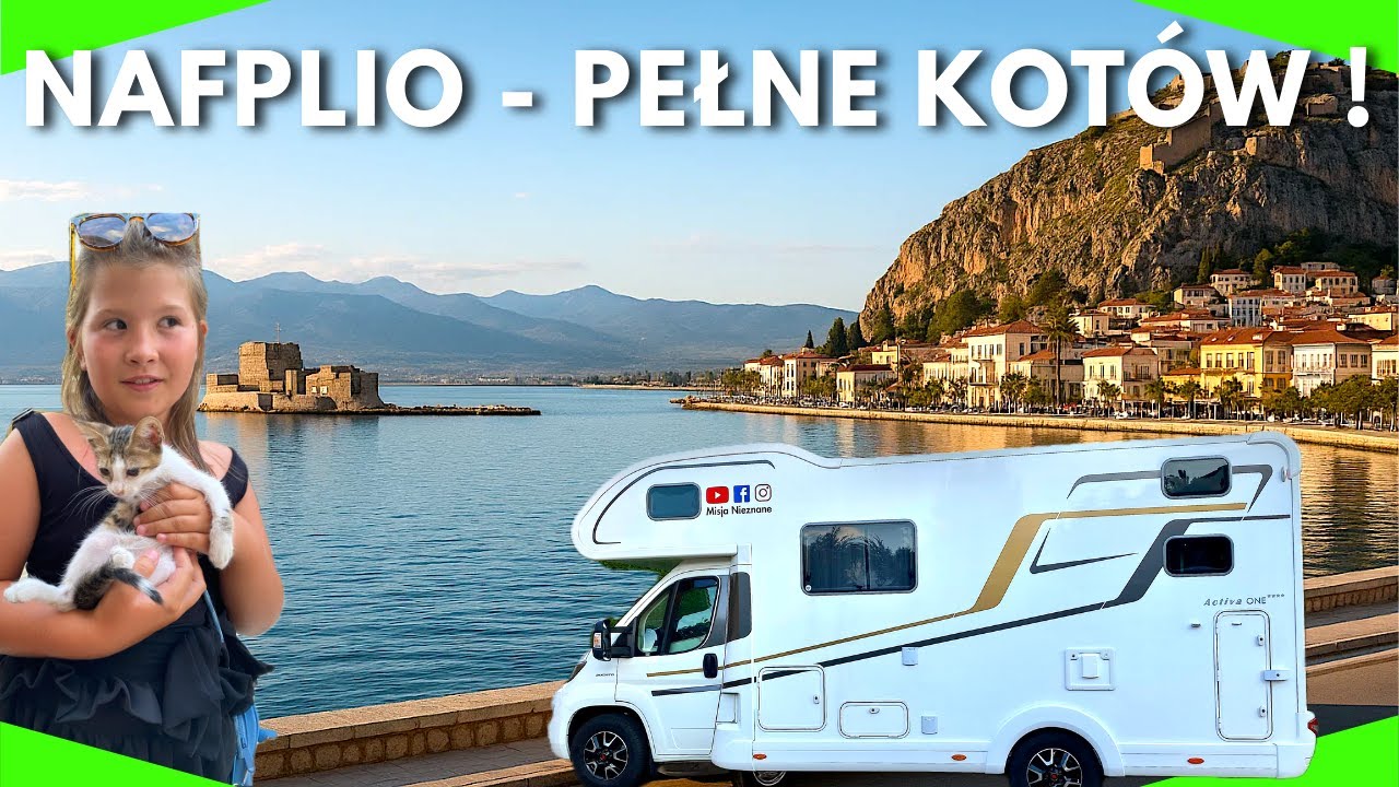 🟢Kamperem przez Grecję &ndash; Nafplio, port i greckie uliczki. Ile tu kot&oacute;w!