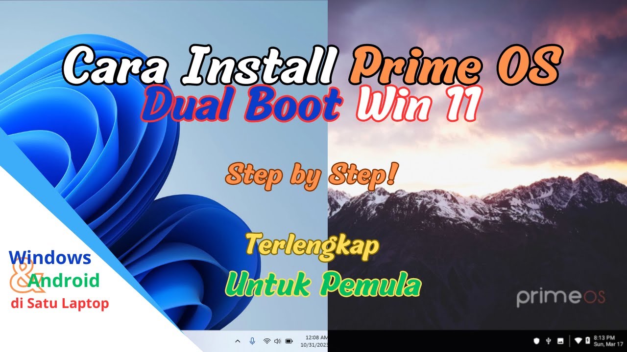 Cara install Prime OS dual boot dengan windows 11 di laptop step by step paling lengkap untuk pemula