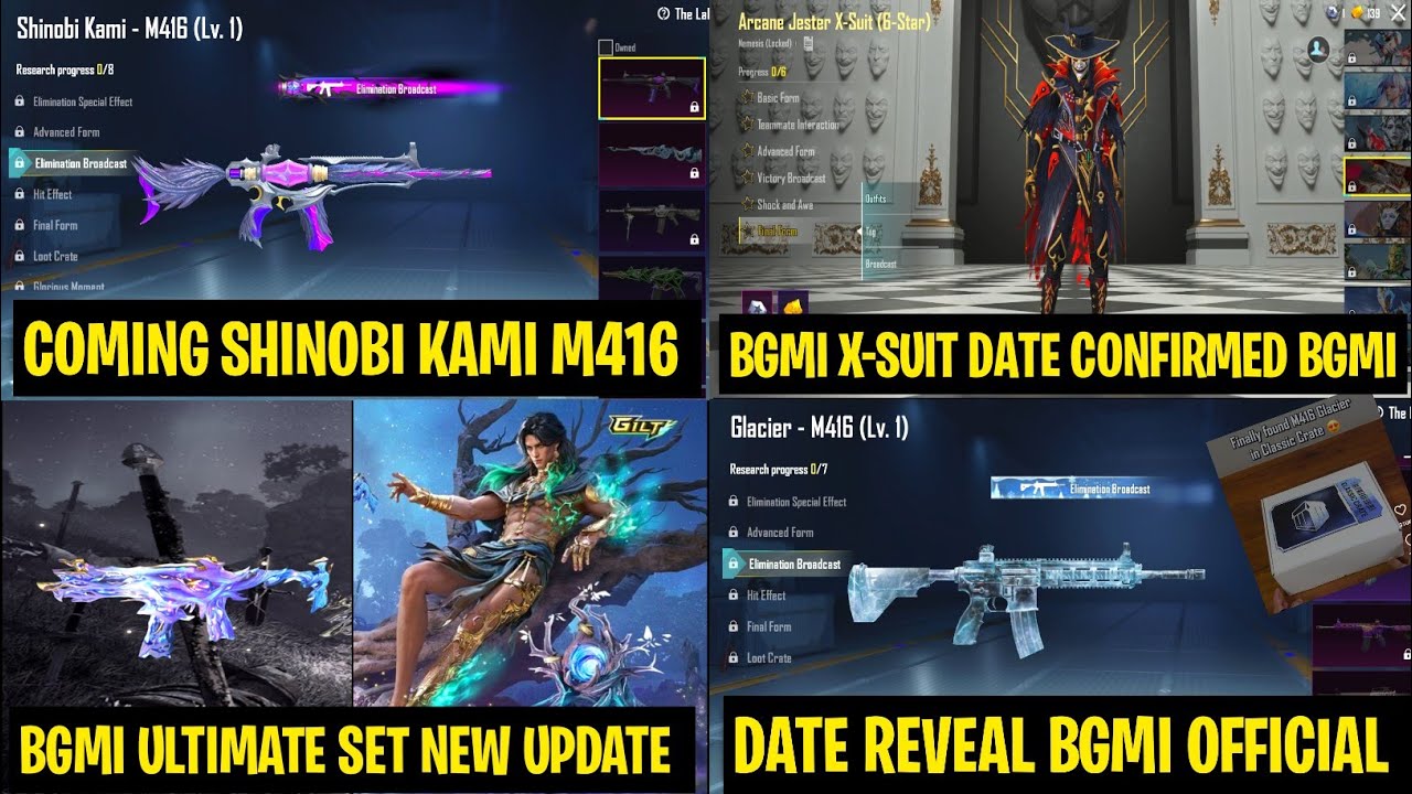 Good News 😍 Shinobi Kami M-416 Coming | Bgmi Next X-Suit Date Confirm | 4.3 Update Ultimate Ser Here