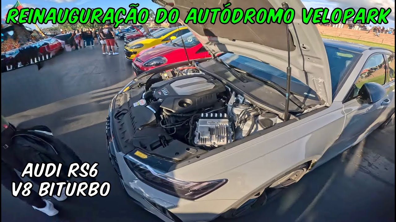 REINAUGURAÇÃO DO VELOPARK, FILMEI UMA AUDI RS6, ENTRE OUTROS CARROS TOPS NO EVENTO 🚗🚀