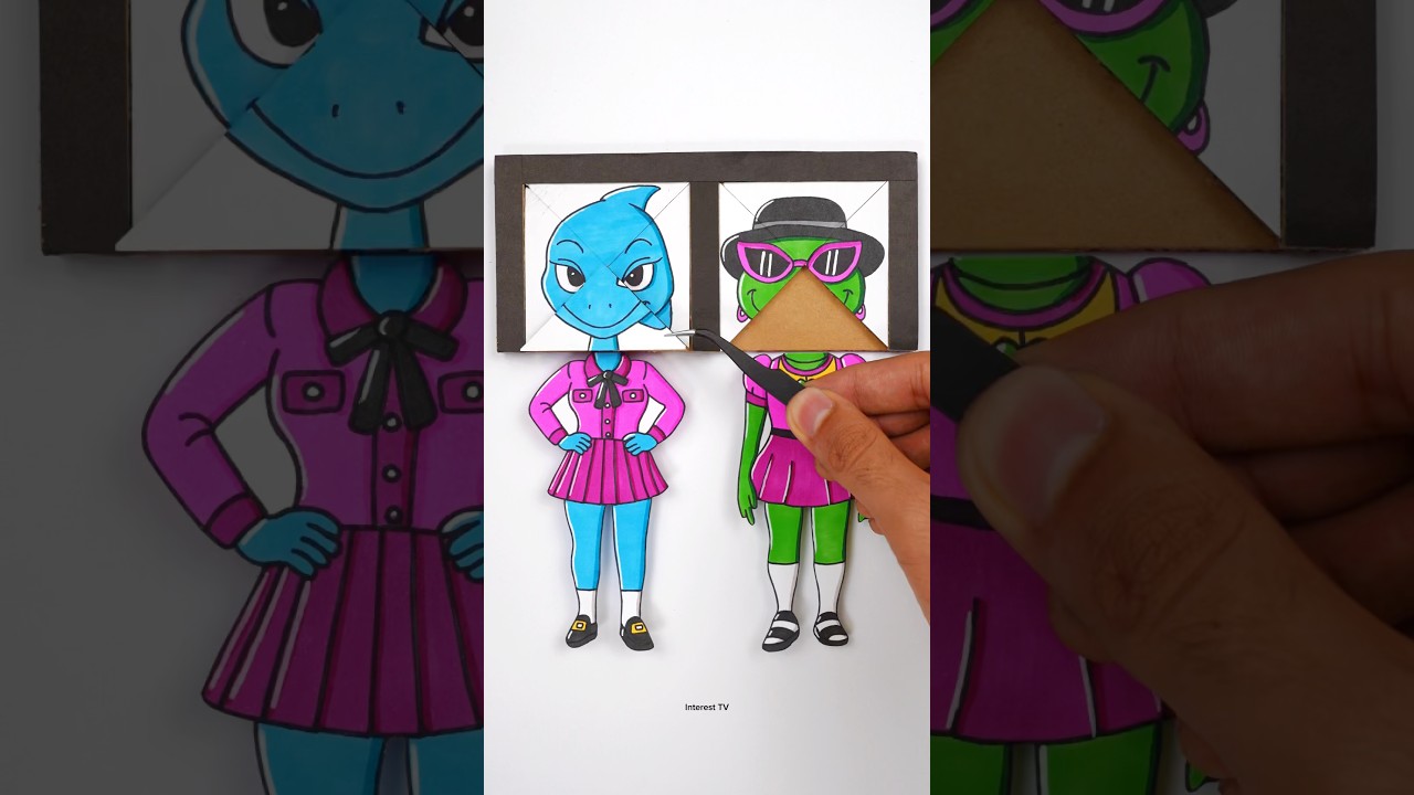 Brainrot Characters Cardboard Puzzle Game Female Style & Paper Crafts Ideas#trending #artandcraft