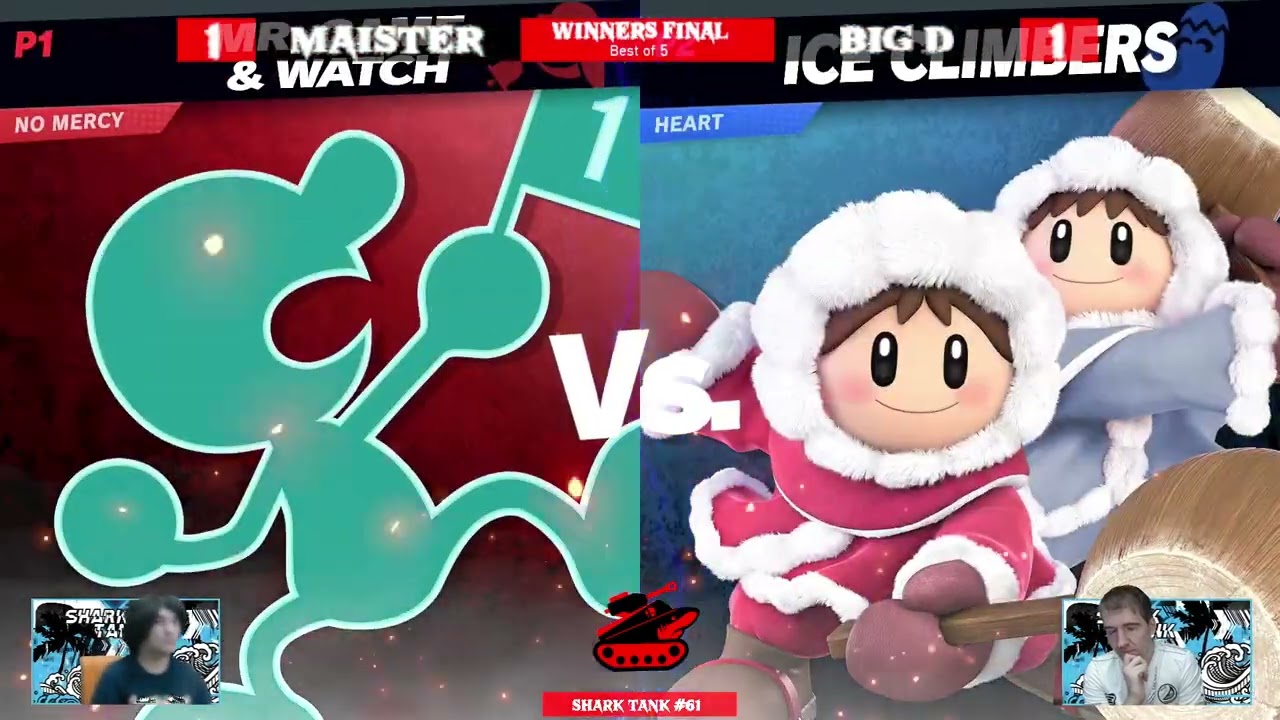 Shark Tank  #61 Winners Final LG  Maister (MR G&W) Vs  LG  Big D (Ice Climbers)   SSBU Tournament