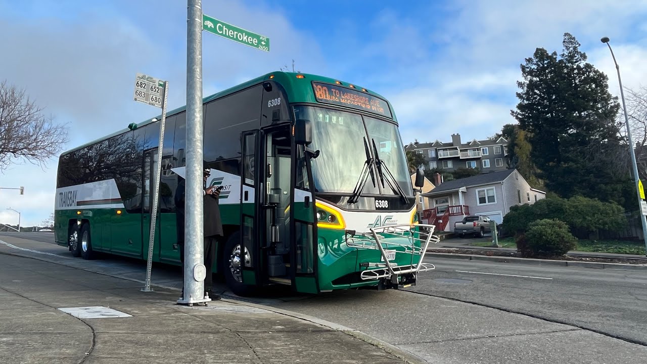 (Merry Christmas) AC Transit #6308 on Route 680 (FULL ROUTE)