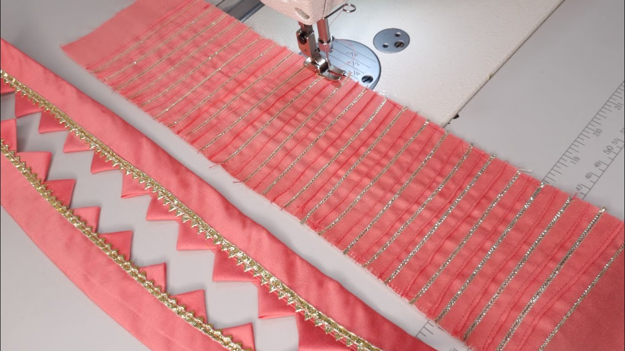 Pintucks और Gota Patti का इस्तेमाल करके बनाएं Trouser का ख़ूबसूरत Design /Latest Trouser Design 2022
