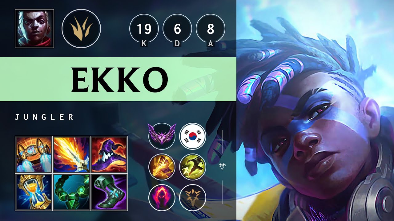 Ekko Jungle vs Xin Zhao - KR Master Patch 25.13