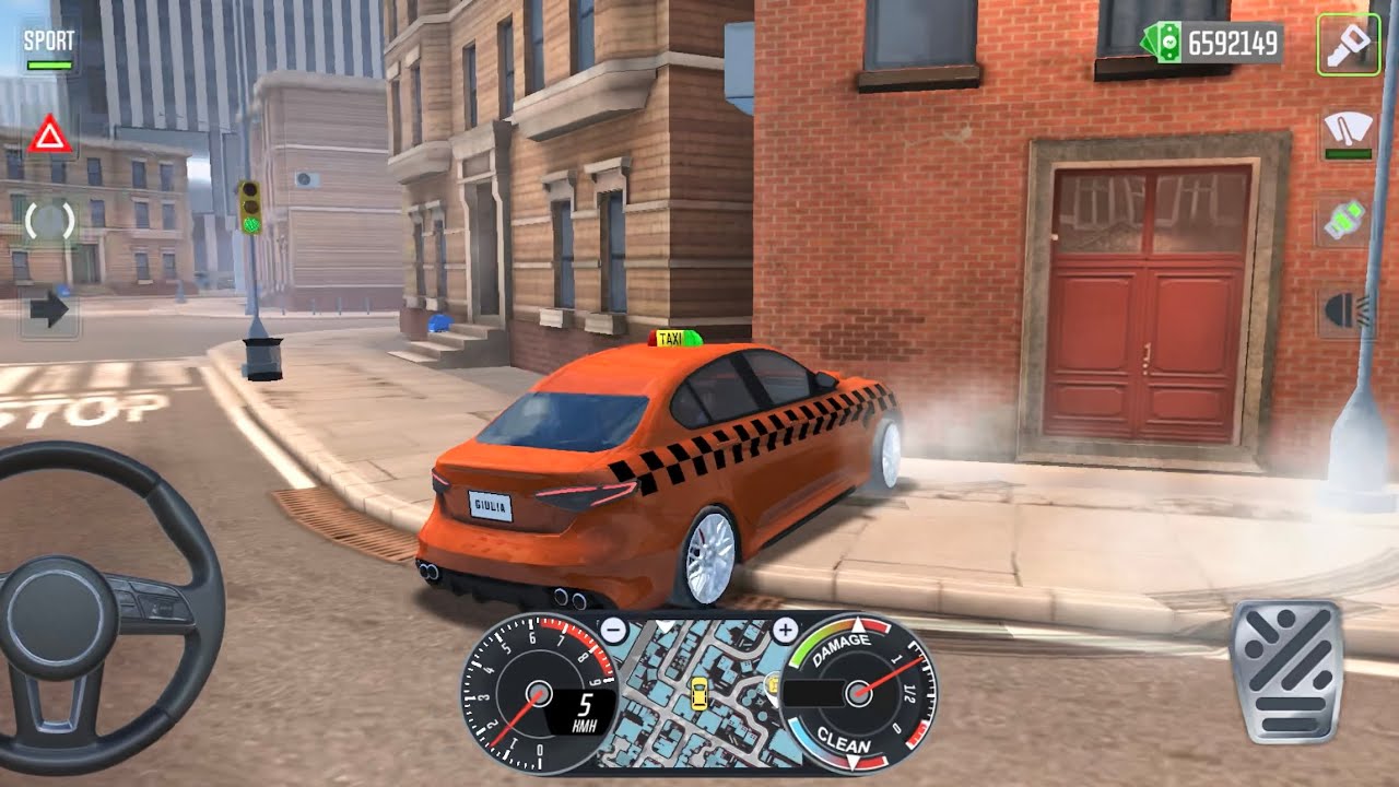 Alfa Romeo Giulia On New York Street | Taxi Car Simulator EVO Mobile Gameplay