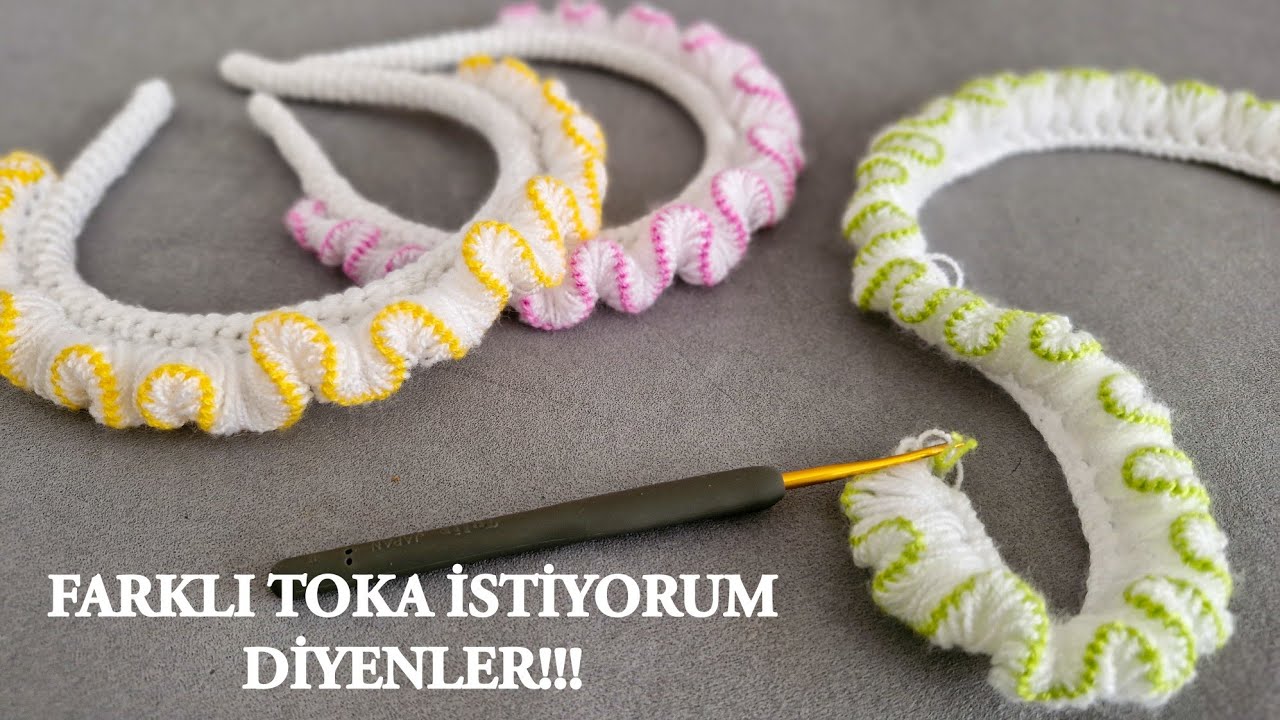 Çember Örgü Toka Yapımı/ Örgü Taç Toka Yapımı/ Örgü Toka Yapımı#örgütoka