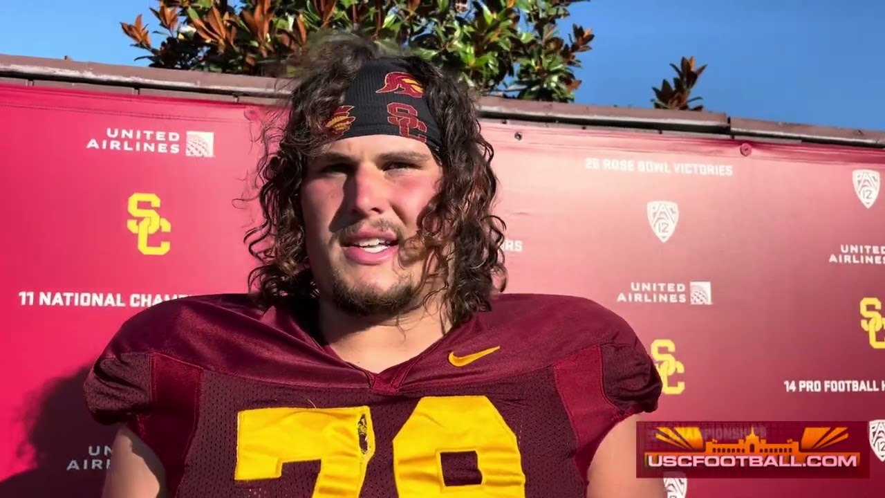 Jonah Monheim on USC’s mock game week practices heading into San Jose State