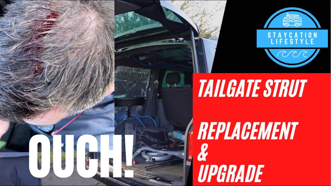 Replacing my Transporter T6 Tailgate Struts with uprated Transporter HQ ones - Had an accident!