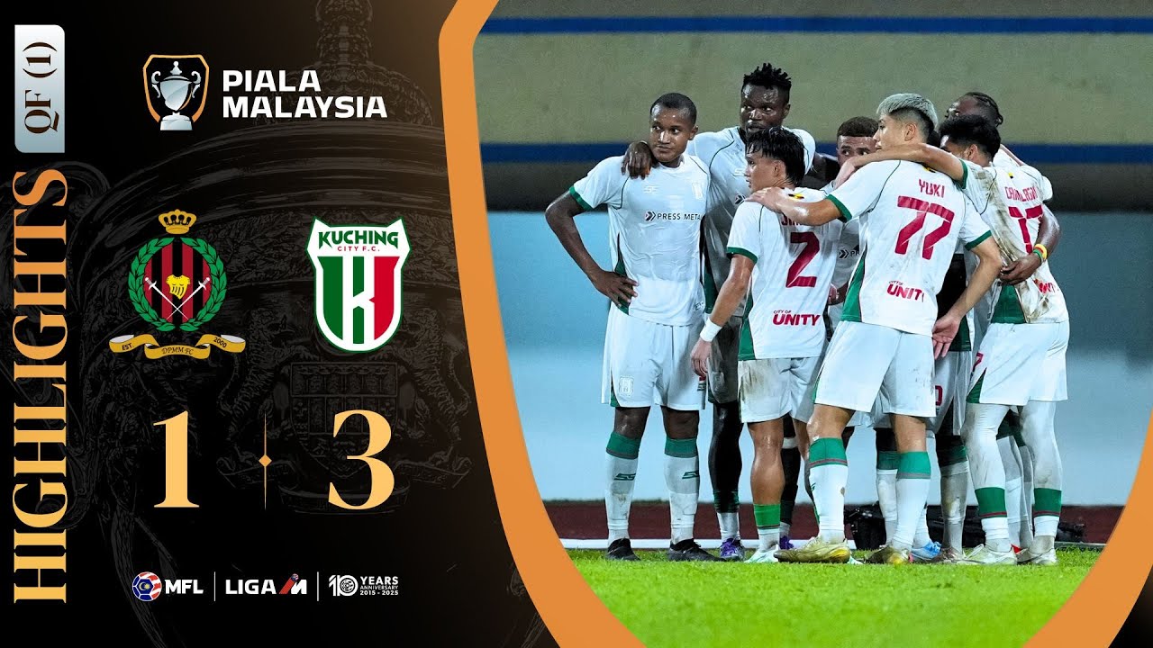 DPMM FC 1-3 Kuching City FC | Highlights | Piala Malaysia 2025-2026 | QF (1)