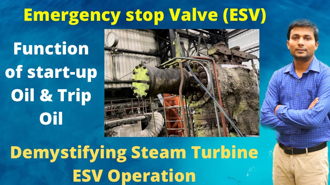 Emergency Stop Valve (ESV) in steam Turbine | Function of start-up oil & Trip Oil and switching oil