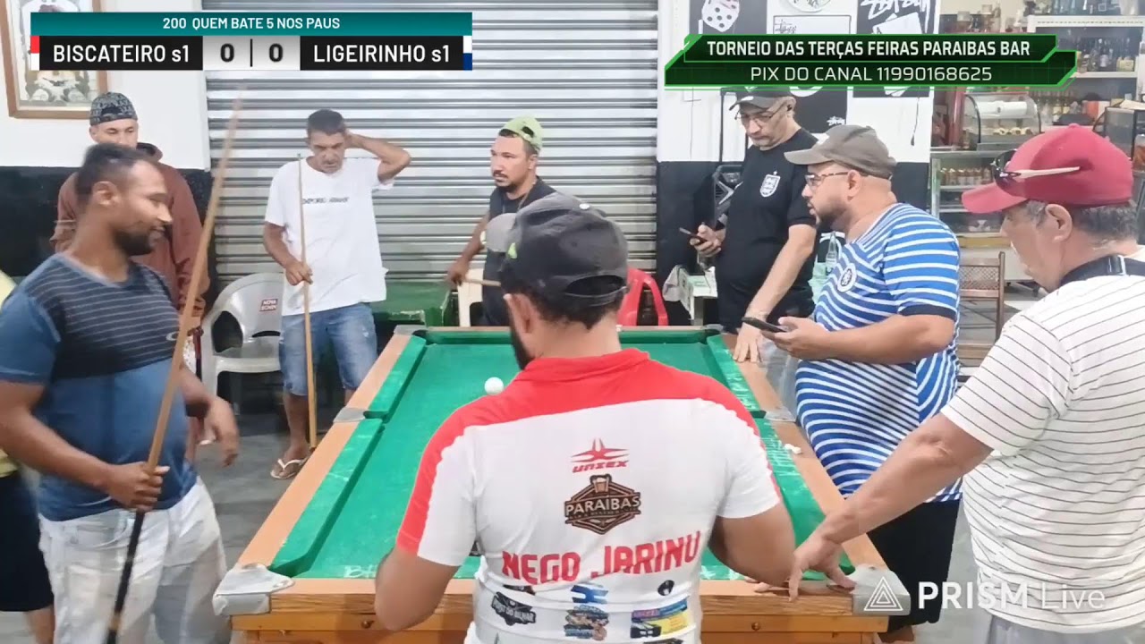 Transmissão ao vivo de Pedro Sinuca