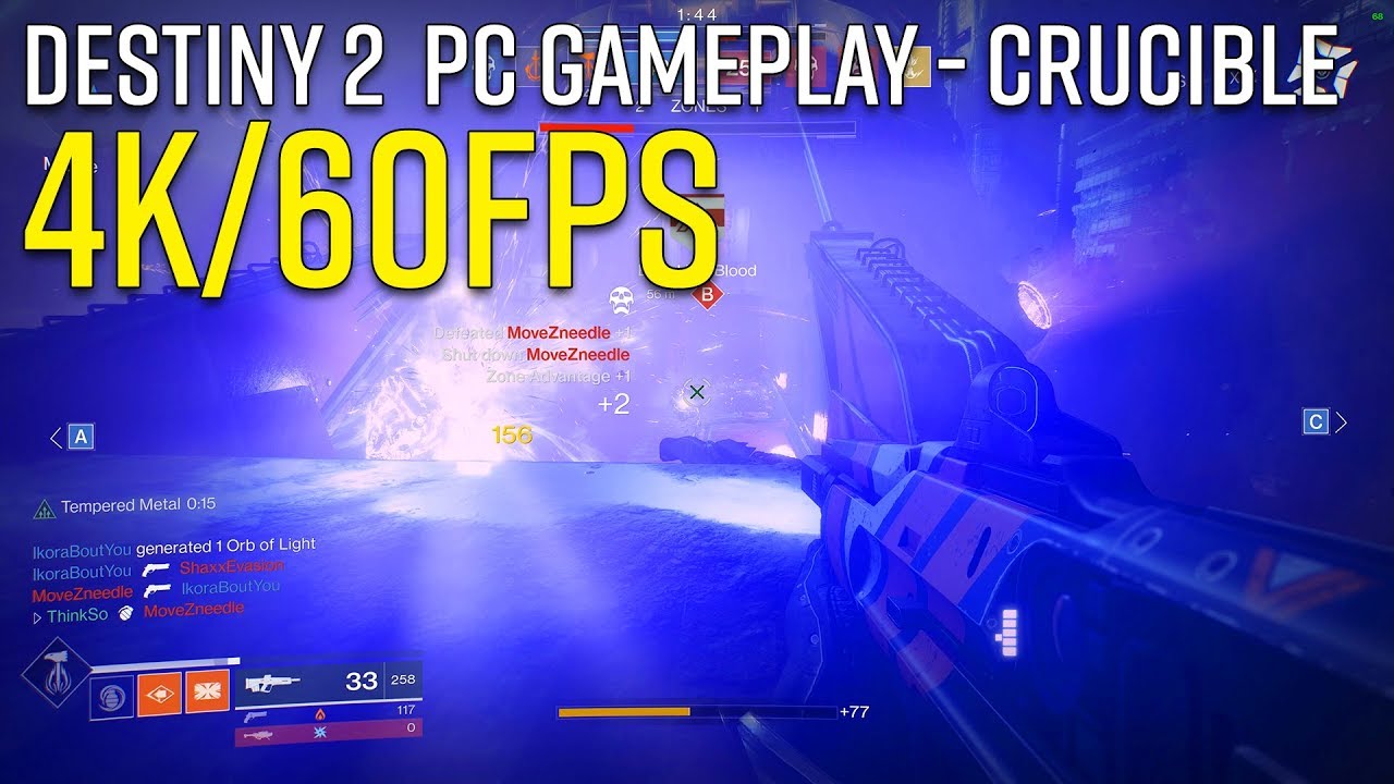 Destiny 2 PC Crucible Gameplay - Control on Legion's Gulch (4K/60fps)
