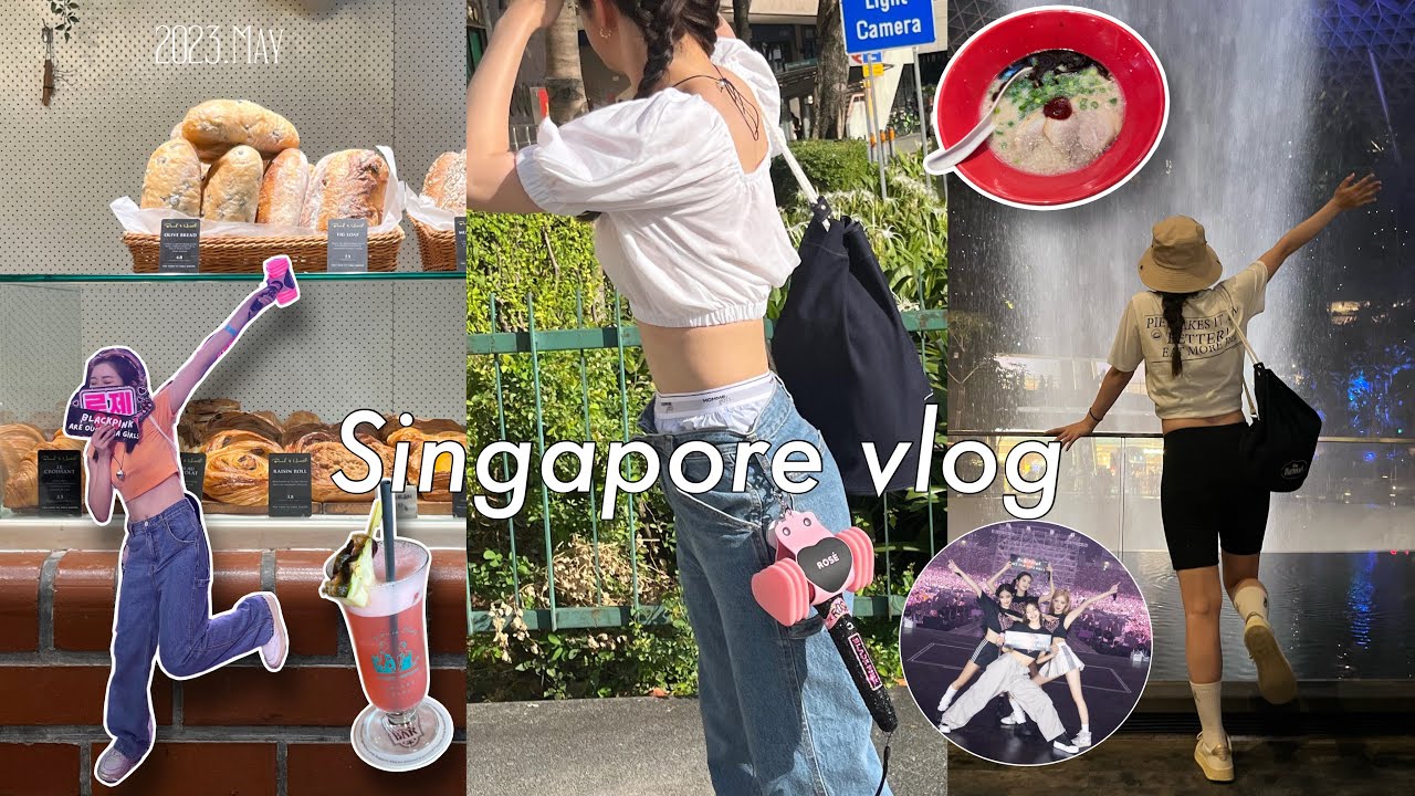 【シンガポールvlog】BLACKPINK海外コン🩷🖤/友達と3泊4日のシンガポール旅行✈️/オタ活/激高一風堂を食べる