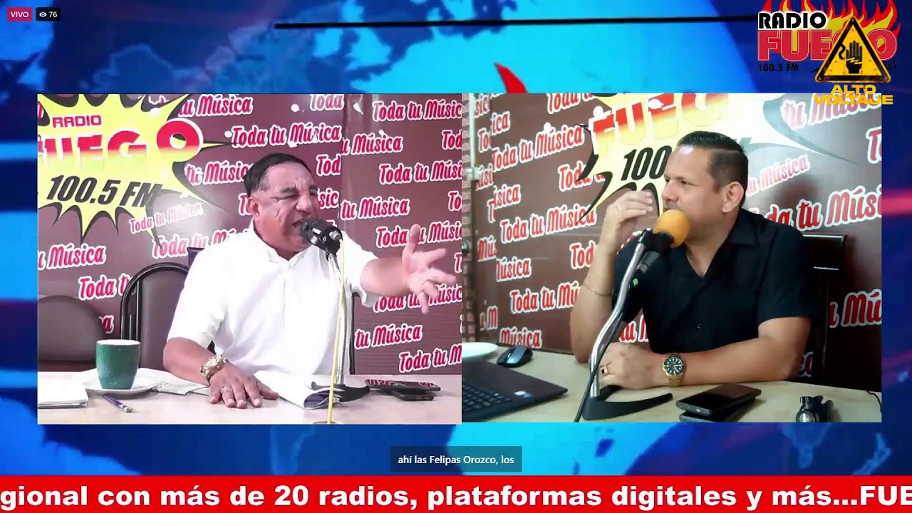 ALTO VOLTAJE EN RADIO FUEGO 100.5 FM