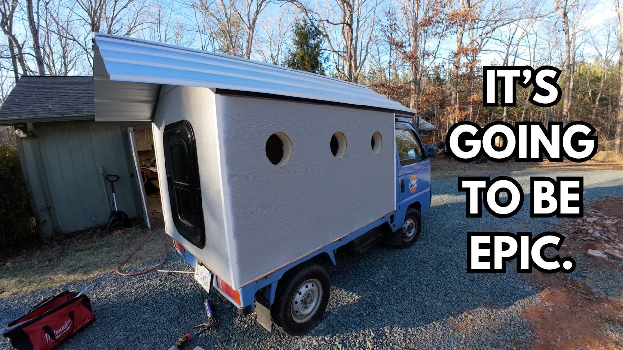 Tiny Truck Camper Gets EPIC Windows – Like a Submarine on Wheels