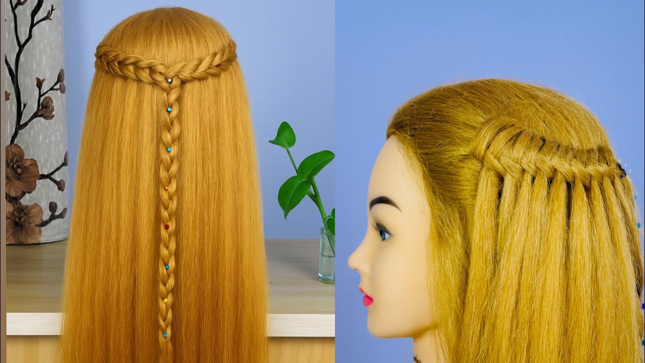 Beautiful Half Crown Braid Hairstyle ✨Easy Braided Hairstyle for Long Hair