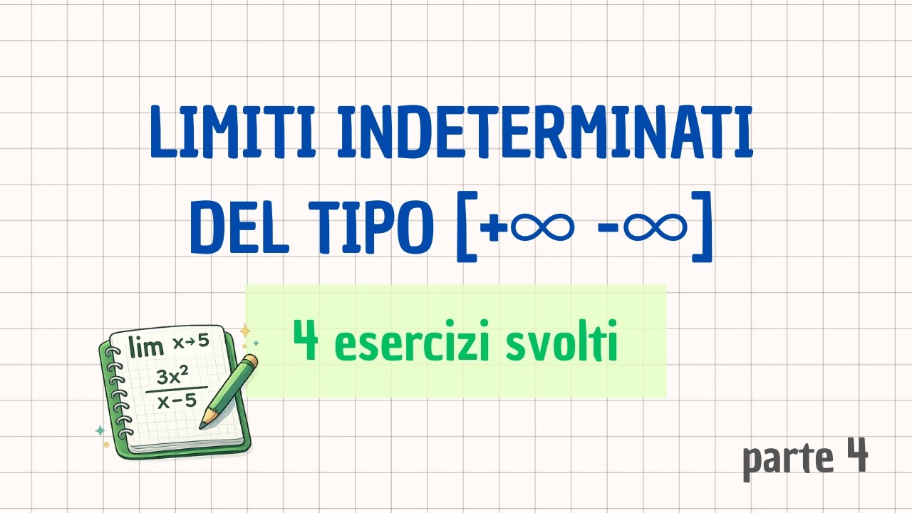 29) limiti nella forma indeterminata infinito meno infinito [ ∞ - ∞ ] - esercizi svolti