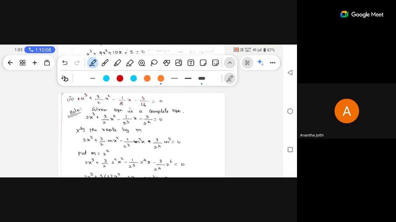 sum of the powers of the roots  vi) transformations of equation  - UG TRB Maths 2