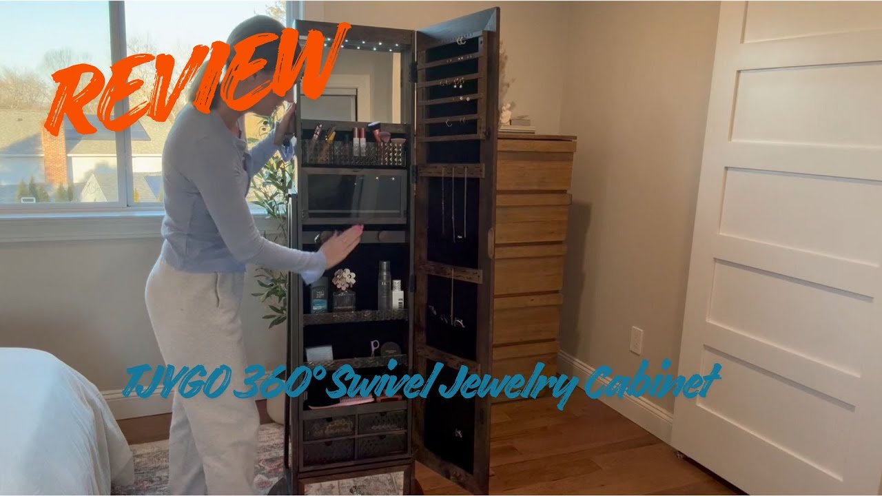 TJYGO 360&deg; Swivel Jewelry Cabinet Review | Best Rotating Mirror Organizer 2025?