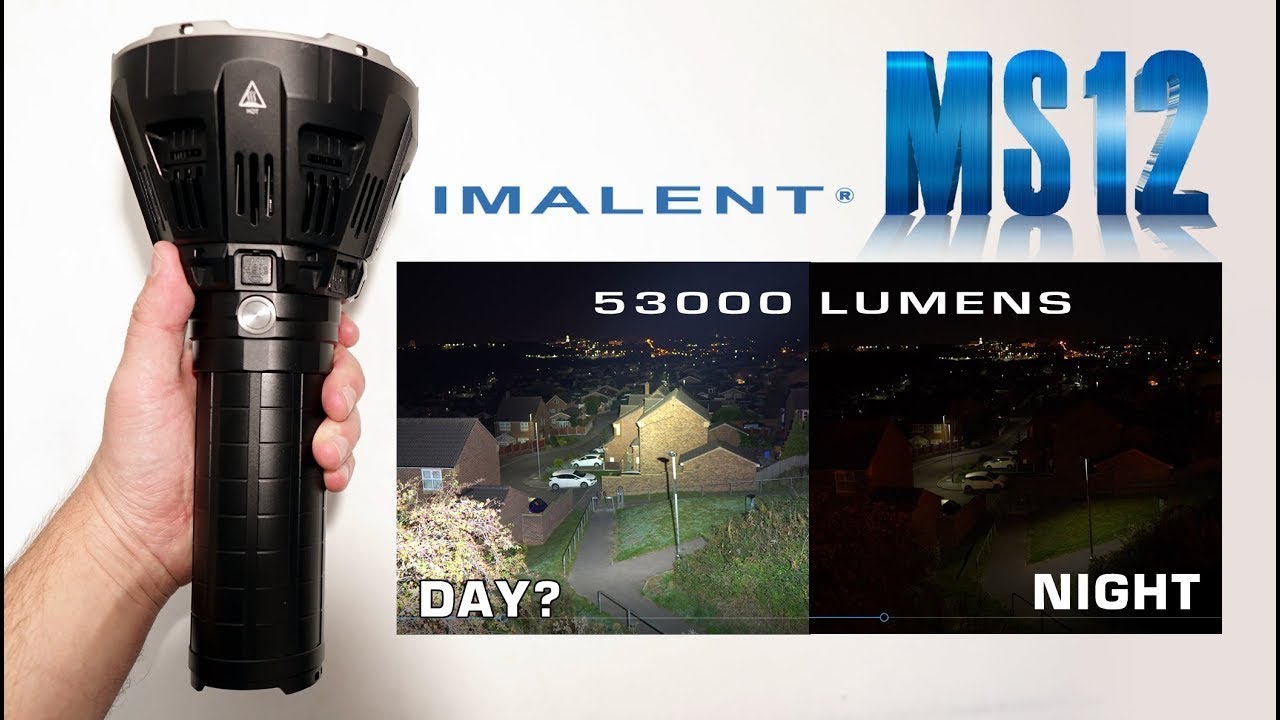 Imalent MS12 flashlight 53,000 Lumens! Built in fans!!!