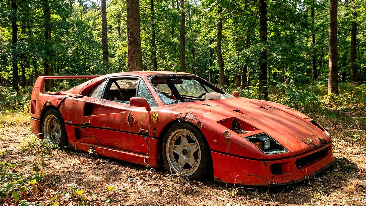 I FOUND THIS IN THE FOREST! Abandoned Ferrari F40 Restoration (ASMR)