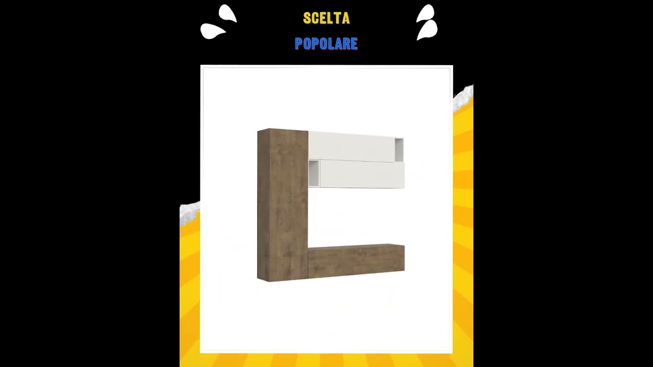 Composizione parete soggiorno A34 L.234 H.210