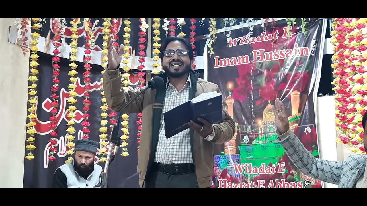 Mehfil e Noor me janab Mohd. Haider (Babbu) bhai apna kalam Imamiya Haal me pesh karty hue 22/1/26