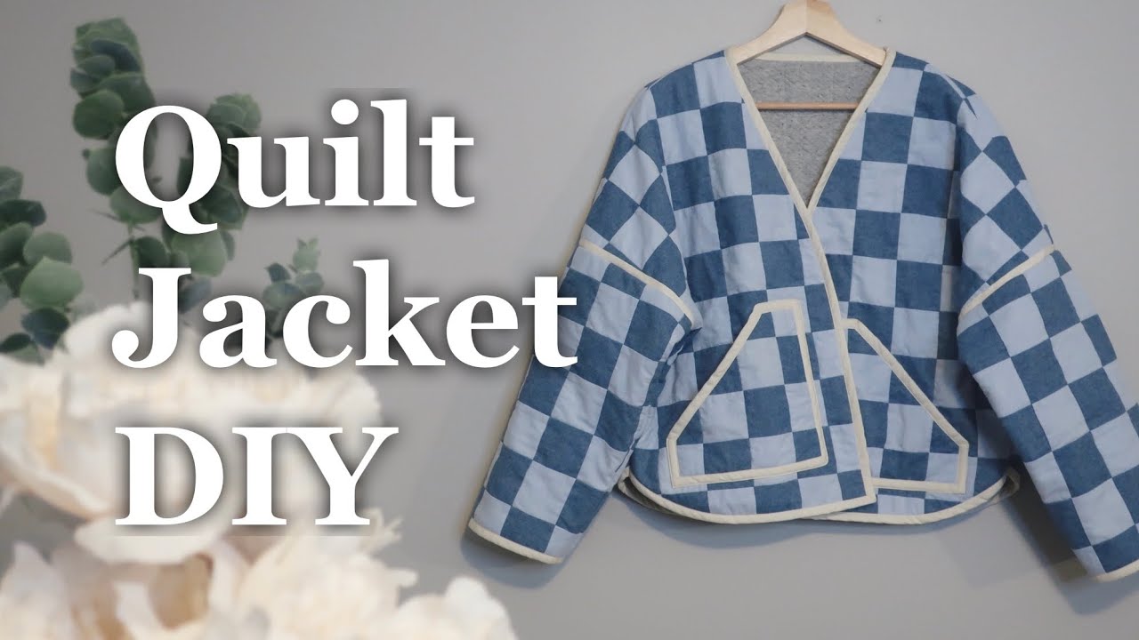 【FREE PATTERN】DIY Patchwork/Quilt Checkerboard Jacket from Scratch // Sewing Tutorial