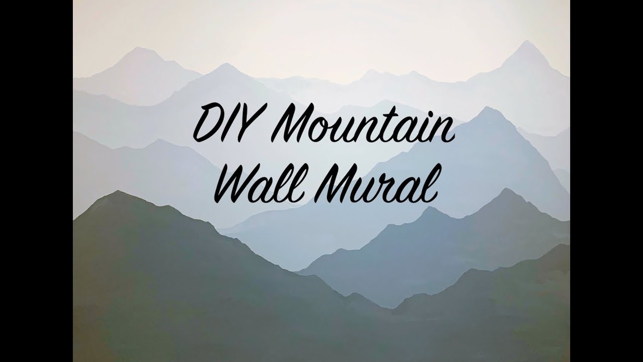 How to Paint a Mountain Mural on your Bedroom or Nursery Wall || DIY Timelapse + Speed Painting