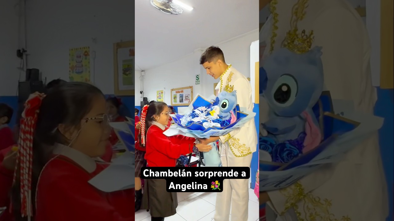 Chambel&aacute;n sorprende a  Angelina 💐