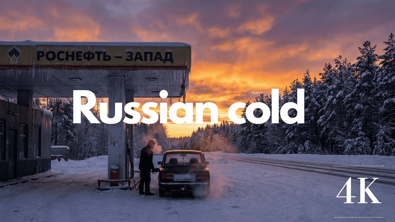 Russian winter road... | Russian Winter Ambience 4K