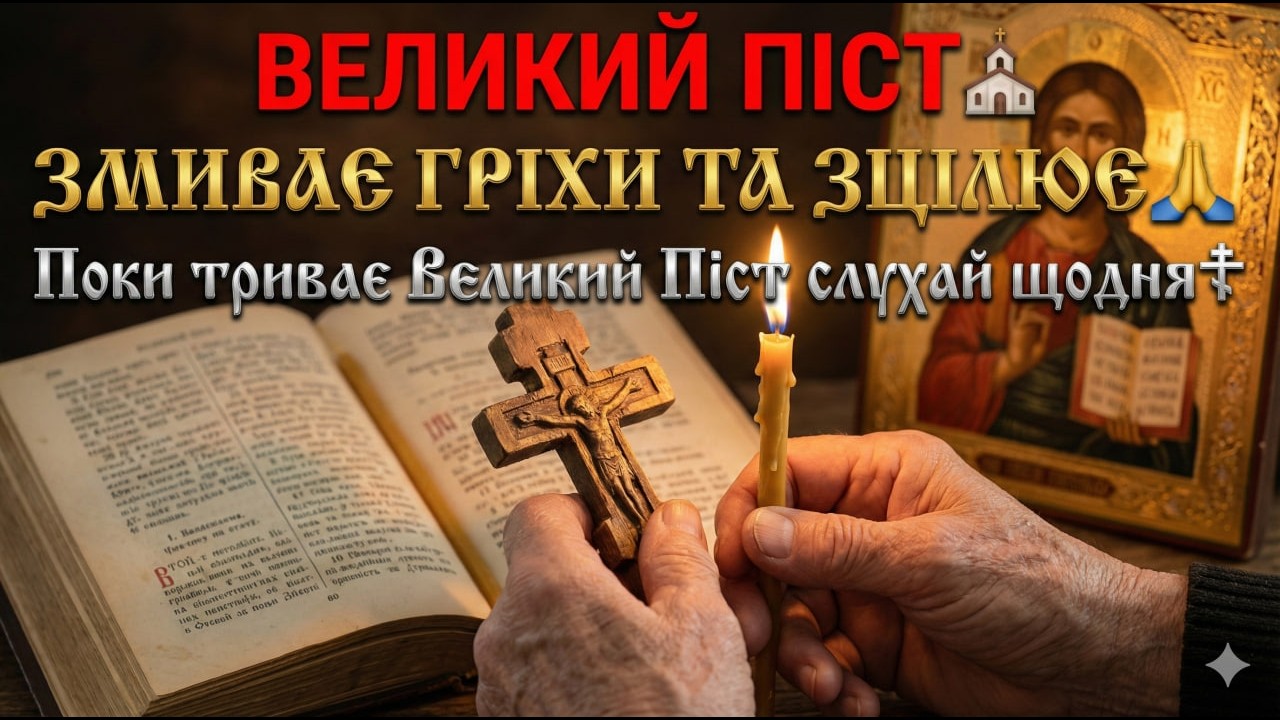 Молитва на ВЕЛИКИЙ ПІСТ⛪️ Змиває найважчі ГРІХИ ТА ЗЦІЛЮЄ🙏 Поки триває Великий Піст слухай щодня☦️