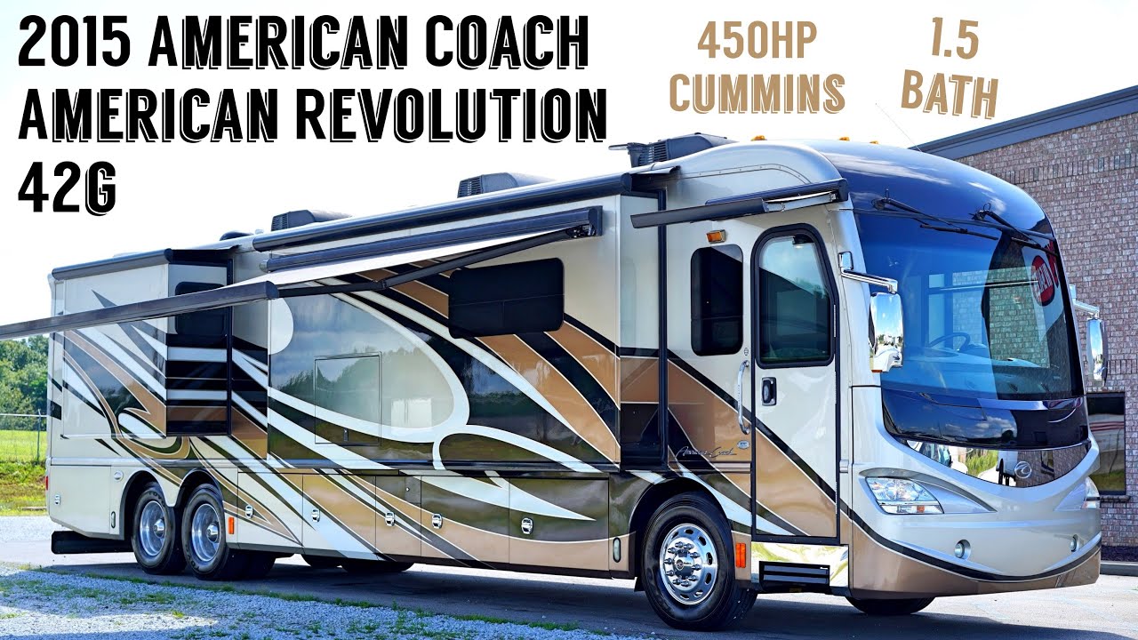 2015 American Coach American Revolution 42G A Class 450HP Cummins Diesel Pusher - $249,900
