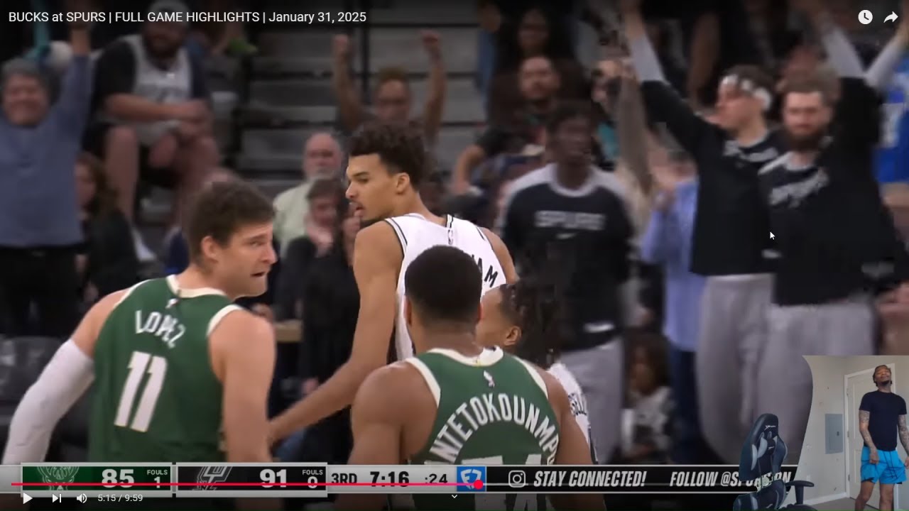 FlightReacts To BUCKS at SPURS | FULL GAME HIGHLIGHTS | January 31, 2025!
