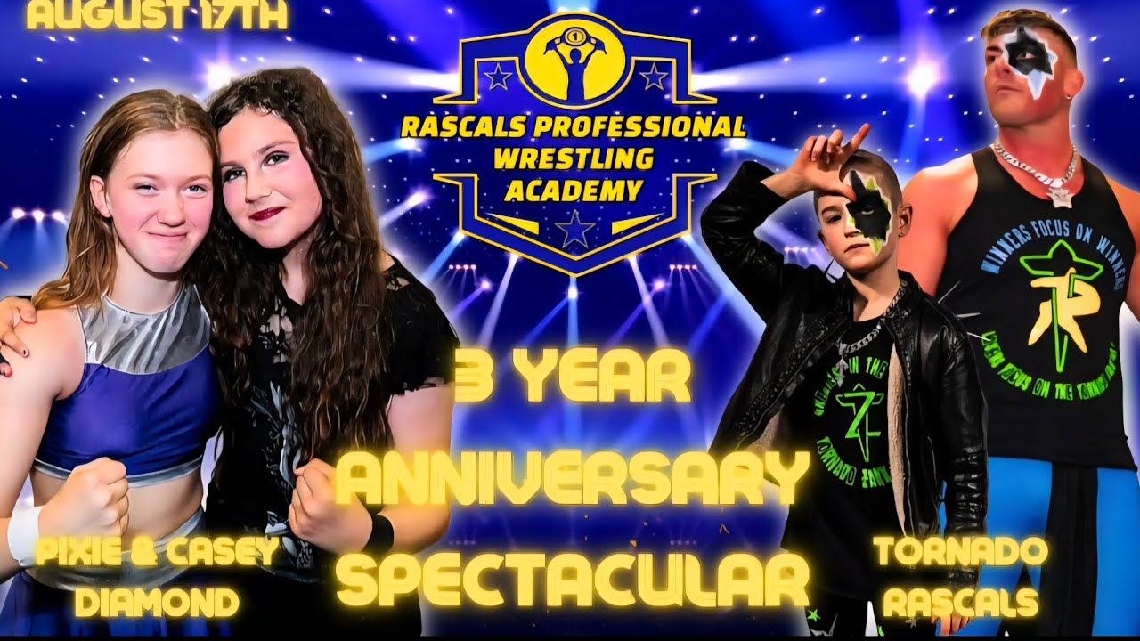 Rascals Kids 3 Year Anniversary Spectacular Match 4 Tornado Rascals vs Pixie & Casey Diamond