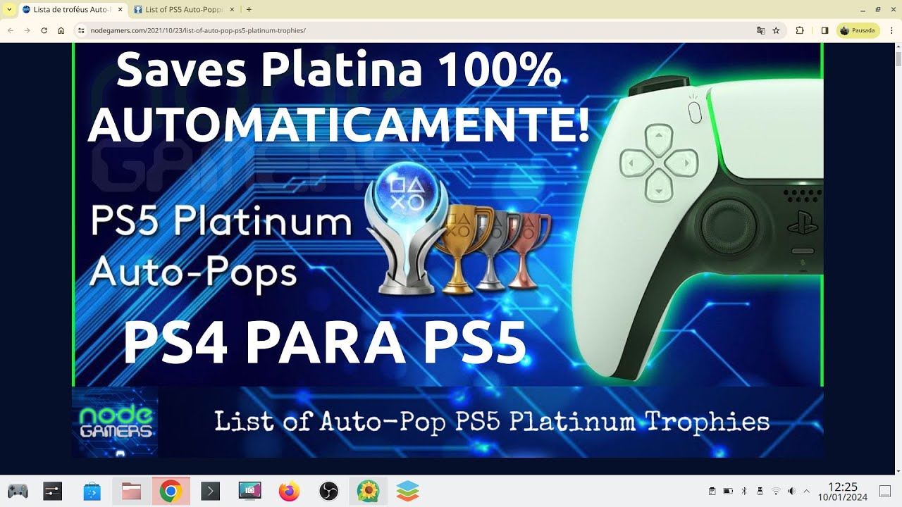 Lista de troféus de platina PS5 Auto-Pop - Platina instantânea PS4 para PS5