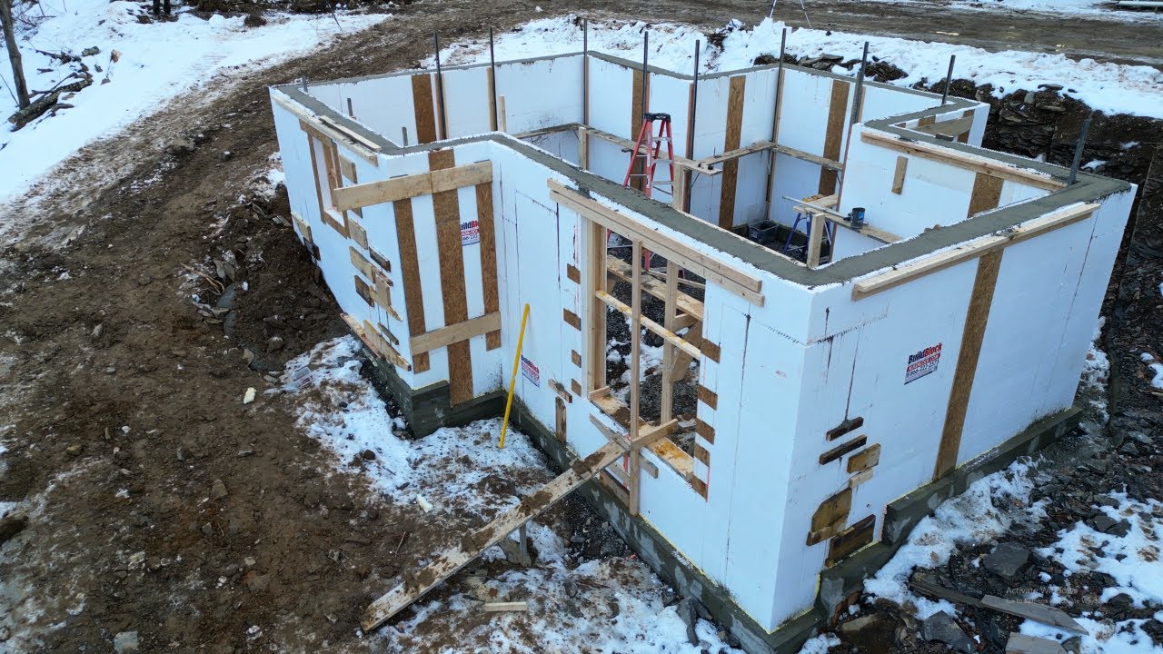 Building A Walkout ICF Basement on a Spec House