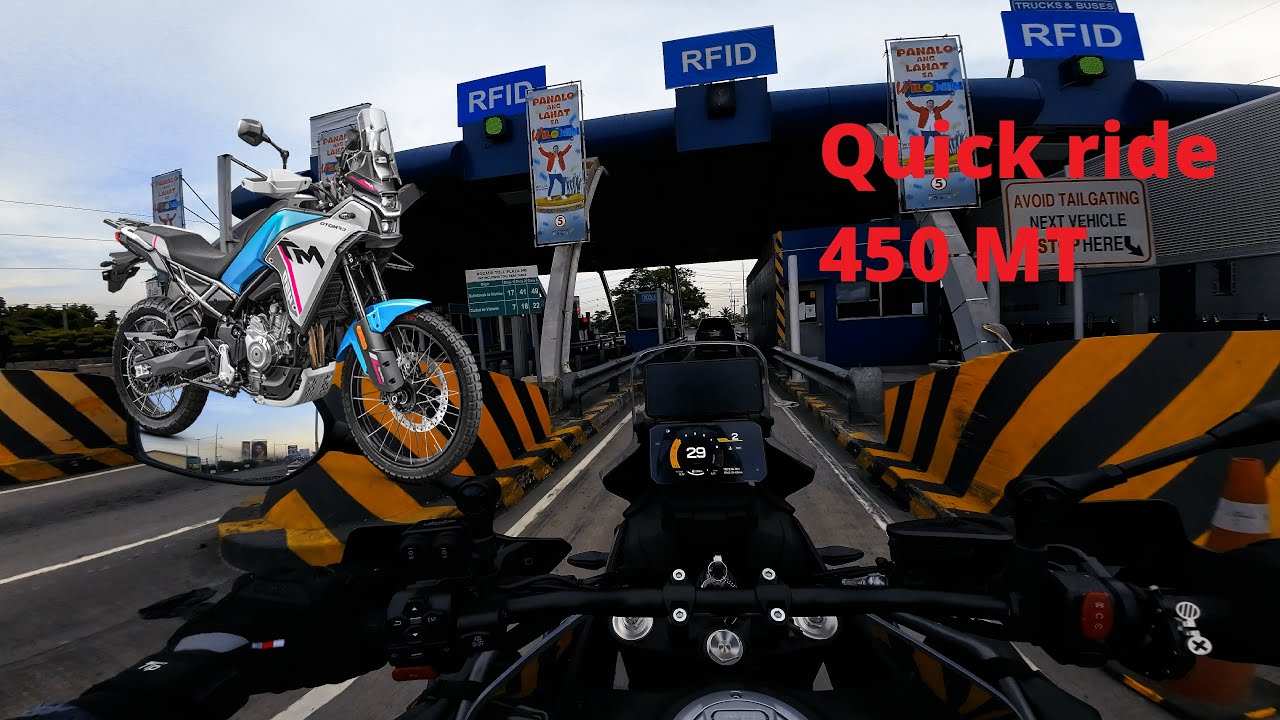 POV Quick morning ride sa NLEX with CFmoto 450MT. pure sound. stock exhaust.