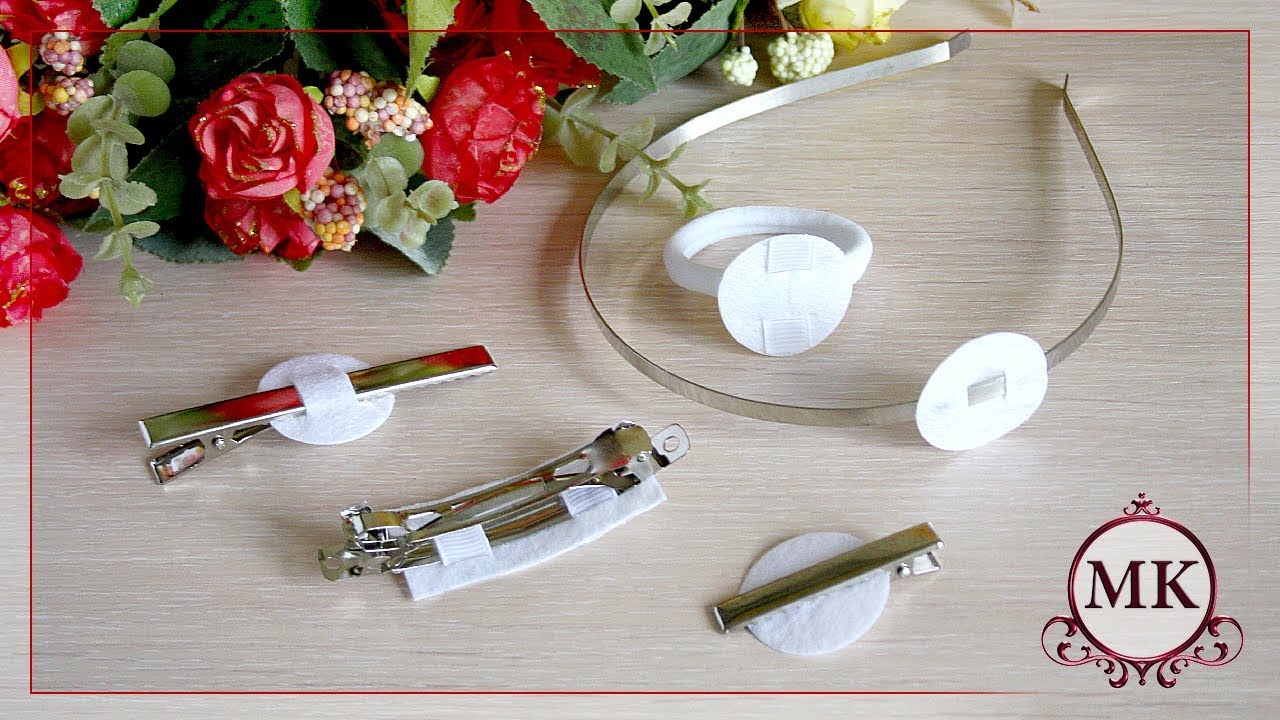 Основа для резинки, заколки-автомат, зажима и ободка. МК. Канзаши. / DIY
