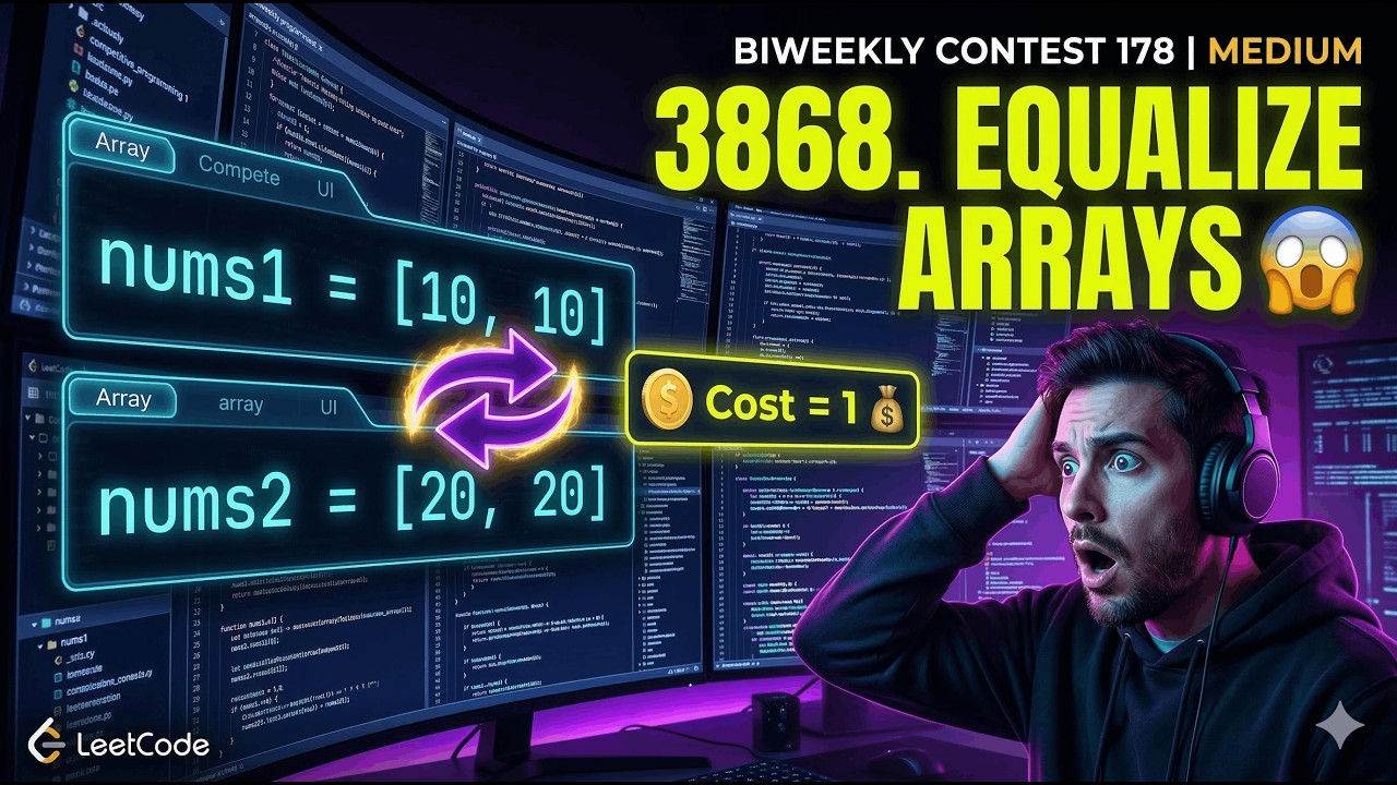 Minimum Cost to Equalize Arrays Using Swaps | LeetCode Medium Solution | Biweekly Contest 178