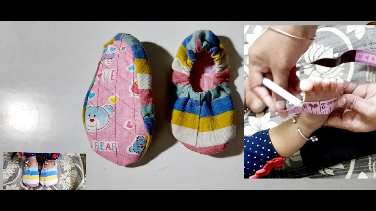 How to make shoes pattern for baby and stitching